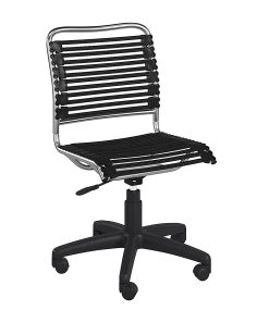 Eurostyle Allison Bungie Low-Back Commercial Office Chair, Black/Silver