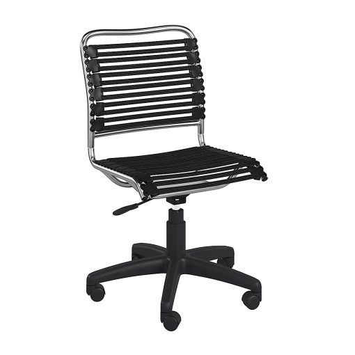 Eurostyle Allison Bungie Low-Back Commercial Office Chair, Black/Silver