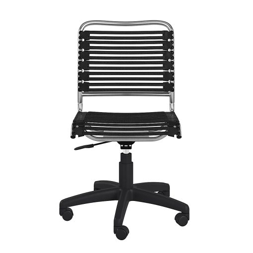 Eurostyle Allison Bungie Low-Back Commercial Office Chair, Black/Silver - Image 2