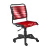 LumiSource Master Contemporary Armless Adjustable Task Chair, White/Chrome 3
