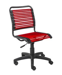 Eurostyle Allison Bungie Low-Back Commercial Office Chair, Black/Red
