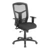 Flash Furniture Mid Back Mesh Ergonomic Drafting Chair with Adjustable Foot Ring and Flip-Up Arms, White 3