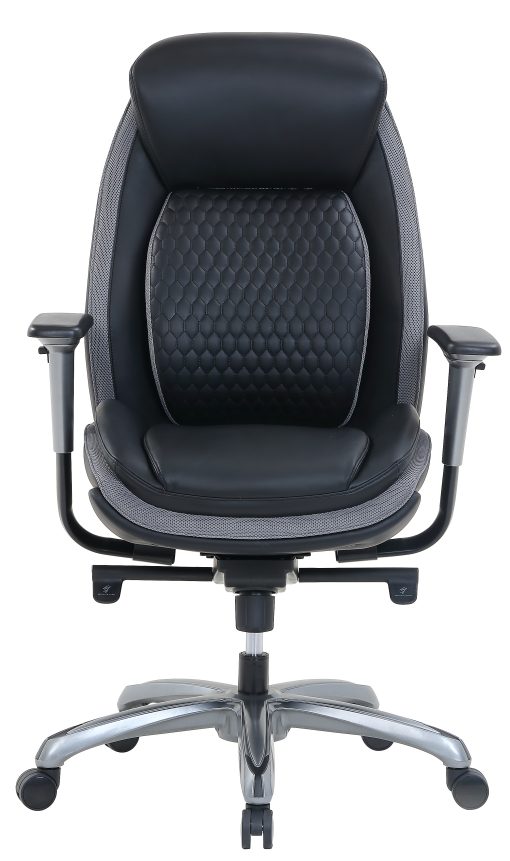 Shaquille O'Neal™ Zethus Ergonomic Bonded Leather High-Back Executive Office Chair, Black - Image 2