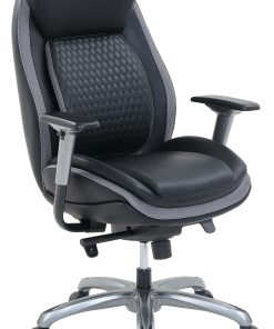 Shaquille O'Neal™ Zethus Ergonomic Bonded Leather High-Back Executive Office Chair, Black
