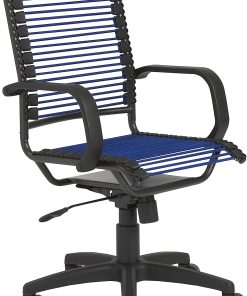 Eurostyle Bradley Bungie High-Back Commercial Office Chair, Graphite/Blue 2