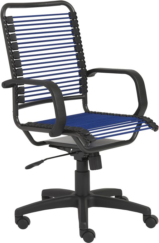 Eurostyle Bradley Bungie High-Back Commercial Office Chair, Graphite/Blue - Image 2