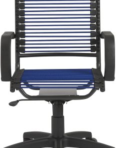 Eurostyle Bradley Bungie High-Back Commercial Office Chair, Graphite/Blue