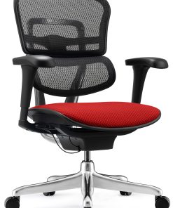 WorkPro® 12000 V2 Series Ergonomic Mesh/Fabric High-Back Office Chair, Cherry/Black, BIFMA Compliant 2