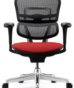 WorkPro® 12000 V2 Series Ergonomic Mesh/Fabric High-Back Office Chair, Cherry/Black, BIFMA Compliant