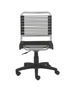 Eurostyle Round Bungie Low-Back Commercial Office Chair, Black/Silver