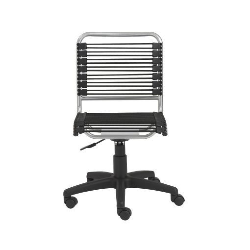Eurostyle Round Bungie Low-Back Commercial Office Chair, Black/Silver