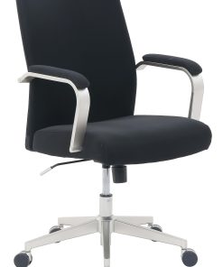 Serta® SitTrue™ Devara Faux Leather Mid-Back Manager Chair, Black