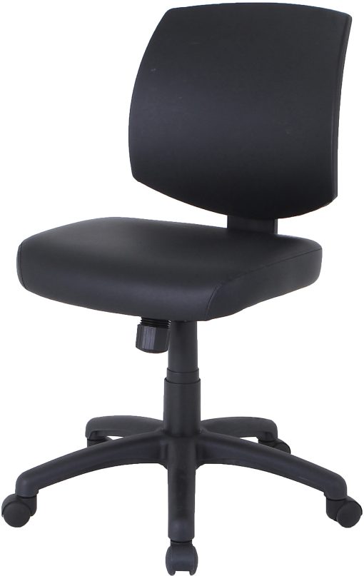 Lorell® PVC Task Chair, Black - Image 2