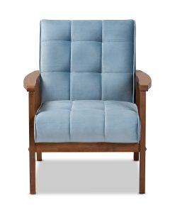 Baxton Studio 9942 Armchair, Light Blue 2