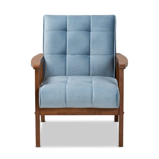Baxton Studio 9942 Armchair, Light Blue - Image 2
