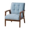 Office Star™ Leather Loveseat, Blue/Chrome 4