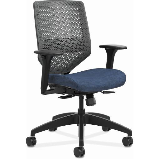 HON® Solve Fabric Mid-Back Task Chair, ReActiv Back, Midnight/Black - Image 2
