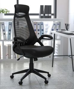 Flash Furniture Mesh High-Back Swivel Chair, Black