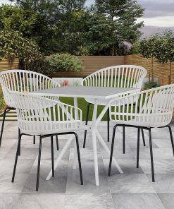 Glamour Home Barras Plastic Dining Accent Chairs, Gray, Set Of 2 Chairs 2