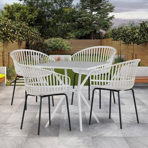 Glamour Home Barras Plastic Dining Accent Chairs, Gray, Set Of 2 Chairs - Image 2