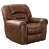 Flash Furniture Contemporary Recliner With Wrapped Base Ottoman, Burgundy/Black 4