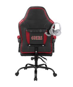 Imperial Adjustable Oversized Vinyl High-Back Office Task Chair, NFL San Francisco 49ers, Black/Red 2