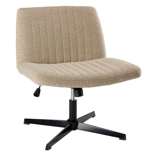 Bush Furniture Sutton Ergonomic Fabric Armless Mid Back Computer Chair Without Wheels, Cool Beige Fabric, Standard Delivery - Image 2
