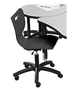 MooreCo Hierarchy Armless Mobile Chair With 5-Star Base, Soft Casters, Black 2