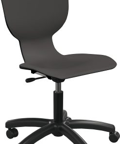 MooreCo Hierarchy Armless Mobile Chair With 5-Star Base, Soft Casters, Black