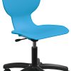 MooreCo Hierarchy Armless Mobile Chair With 5-Star Base, Soft Casters, Blue/Black
