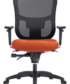 WorkPro® 9500XL Series Big & Tall Ergonomic Mesh/Premium Fabric Mid-Back Chair, Black/Tangerine, BIFMA Compliant 2