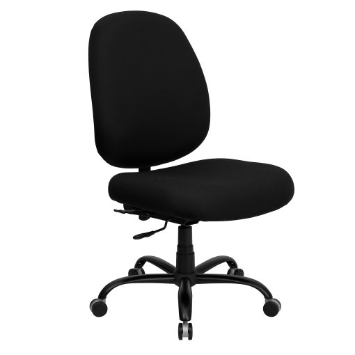 Flash Furniture HERCULES Ergonomic Fabric High-Back Big And Tall Swivel Chair, Black - Image 2
