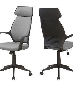 Monarch Specialties High-Back Office Chair, Gray/Black