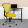 Flash Furniture Vinyl Low-Back Task Chair, Baseball, Brown/Cream/Black 4