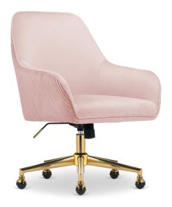 Serta® Chloe Ergonomic Fabric Mid-Back Home Office Chair, Pink