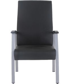 Lorell High-Back Healthcare Guest Chair – Vinyl Seat Material – Vinyl Back Material – Powder Coated Silver Frame Color – 67011 2