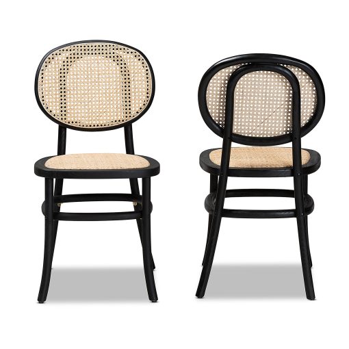 Baxton Studio Garold Dining Chairs, Beige/Black, Set Of 2 Chairs - Image 2