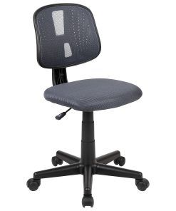 Flash Furniture Flash Fundamentals Mesh Mid-Back Swivel Task Office Chair With Pivot Back, Gray/Black 2