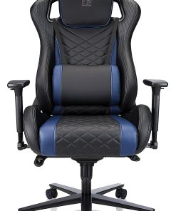 RS Gaming™ Davanti Vegan Leather High-Back Gaming Office Chair, Black/Blue, BIFMA Compliant 2