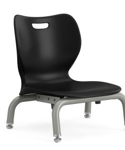 HON SmartLink 4-Leg Plastic Stackable Chairs, Onyx/Platinum, Set Of 4 Chairs, HONSS4L06AEONPL