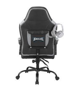 Imperial Adjustable Oversized Vinyl High-Back Office Task Chair, NFL Philadelphia Eagles, Black/Gray 2