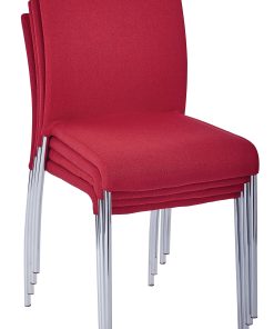 Ave Six Conway Stacking Chairs, Cranapple/Silver, Set Of 4 2