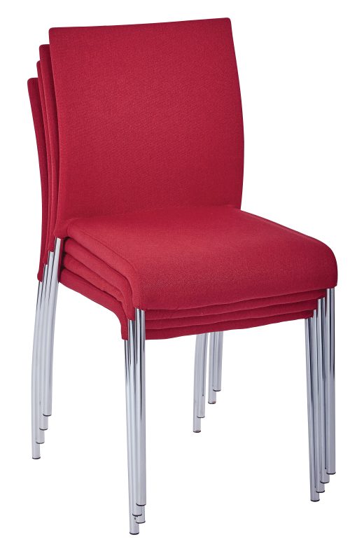 Ave Six Conway Stacking Chairs, Cranapple/Silver, Set Of 4 - Image 2