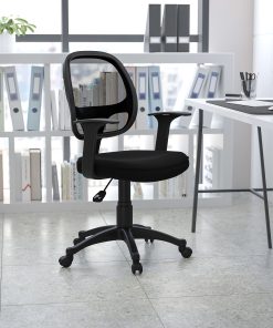 Flash Furniture Mallard Mesh Mid-Back Swivel Task Chair, Black 2