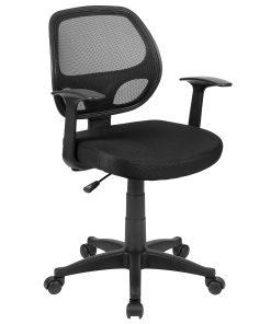 Flash Furniture Mallard Mesh Mid-Back Swivel Task Chair, Black