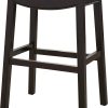 New Ridge Home Goods Julian Faux Leather Counter Stool, Gray/Espresso