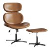 Flash Furniture Fabric Mid-Back Swivel Chair, Gray/Black 3
