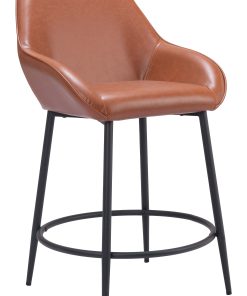 Zuo Villa Counter-Height Stools, Brown, Set Of 2 Stools