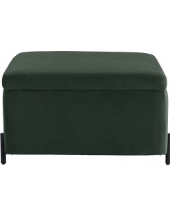 Lifestyle Solutions Kansas Large Storage Ottoman, 31.1"W x 31.1"D x 18.1"H, Green