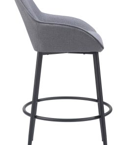 Zuo Vila Barstools, Gray, Set Of 2 Barstools 2